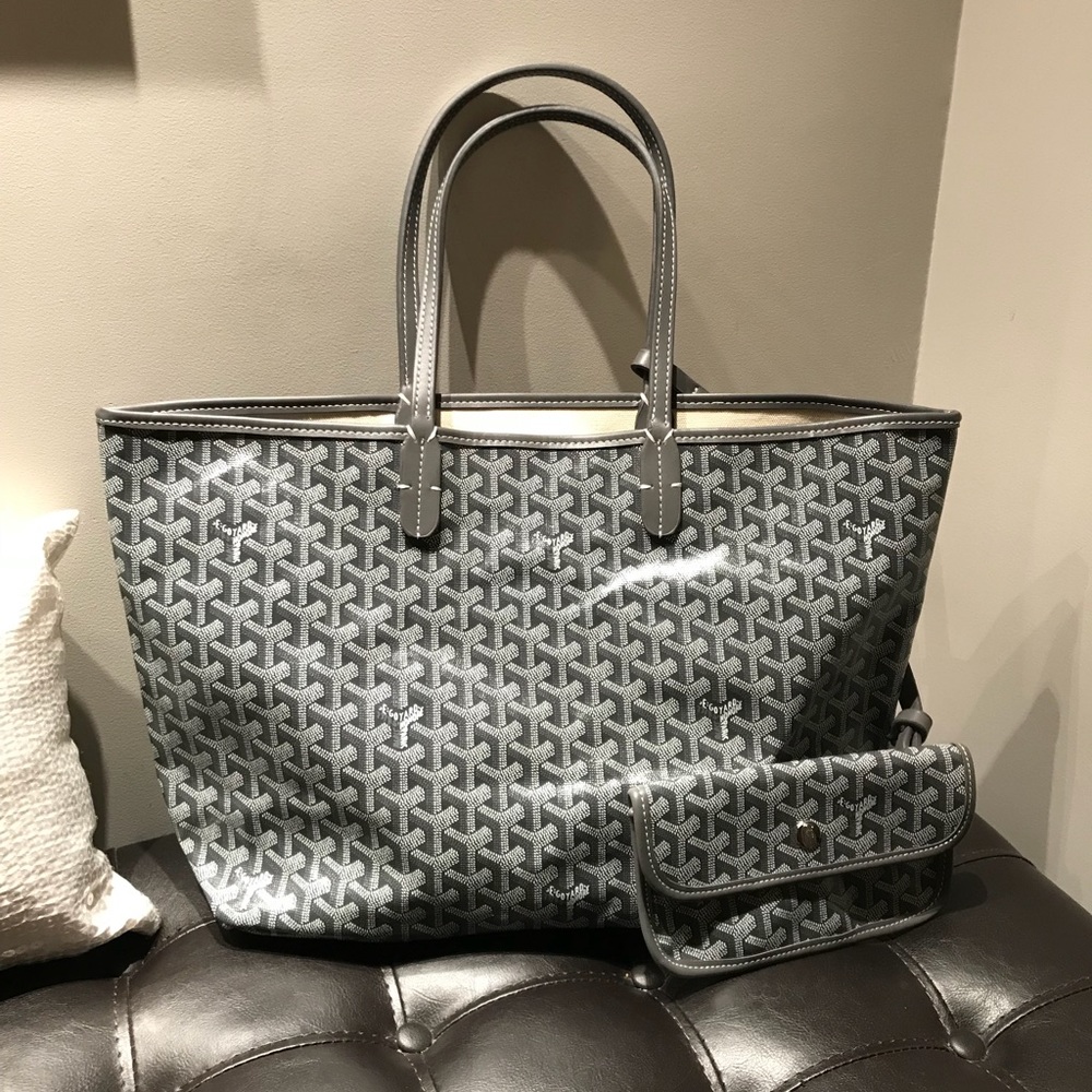 Goyard St Louis tote small gray with wallet New